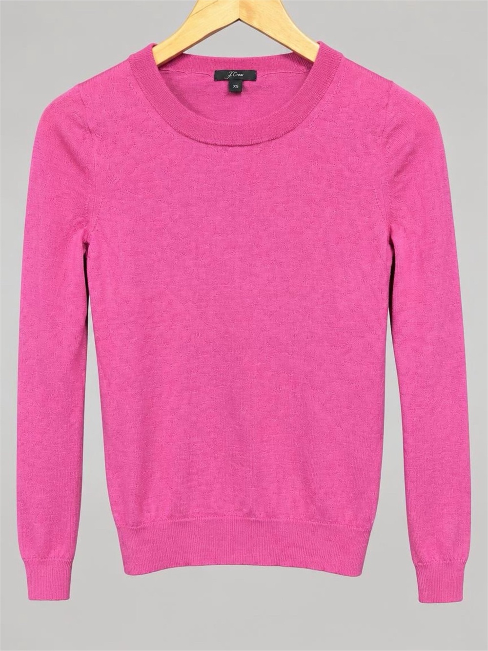 J. Crew Bright Pink Crewneck Sweater
